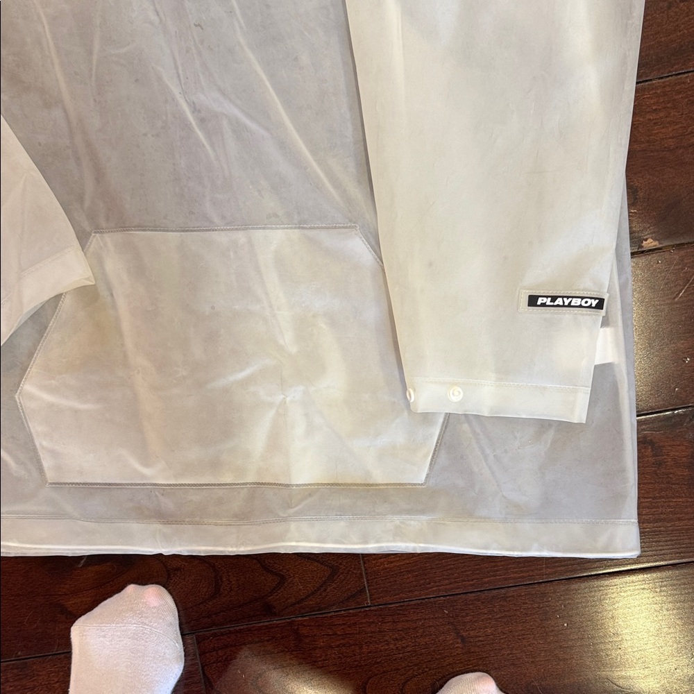 PLAYBOY Sheer White Hooded Jacket - Picture 2 of 6